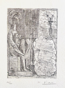 Sculptures et Vase de Fleurs